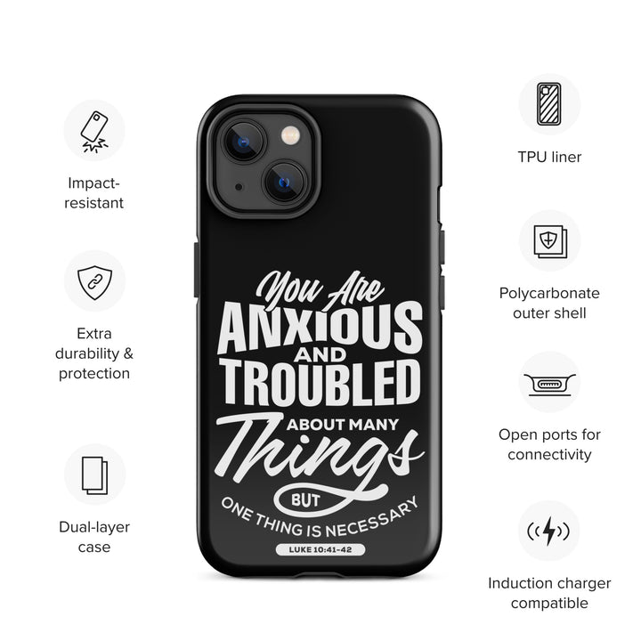 Christian Phone Case Anxious And Troubled Black for iPhone® iPhone® Phone Cases   