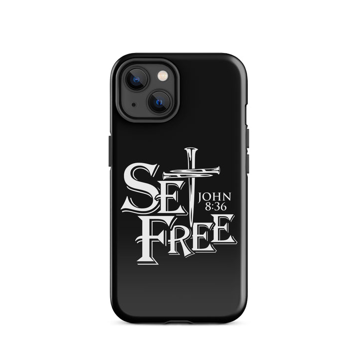 Christian Phone Case Set Free Black for iPhone® iPhone® Phone Cases Glossy iPhone 14 