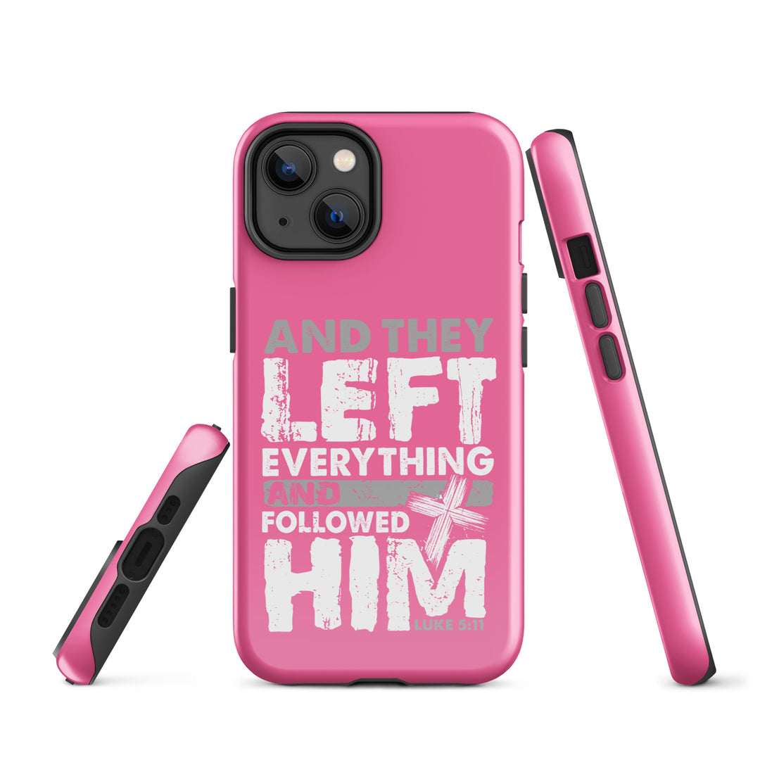 Christian Phone Case Left Everything Cross Pink for iPhone® iPhone® Phone Cases   