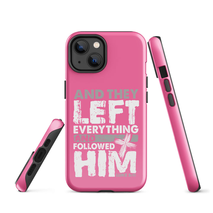 Christian Phone Case Left Everything Cross Pink for iPhone® iPhone® Phone Cases   