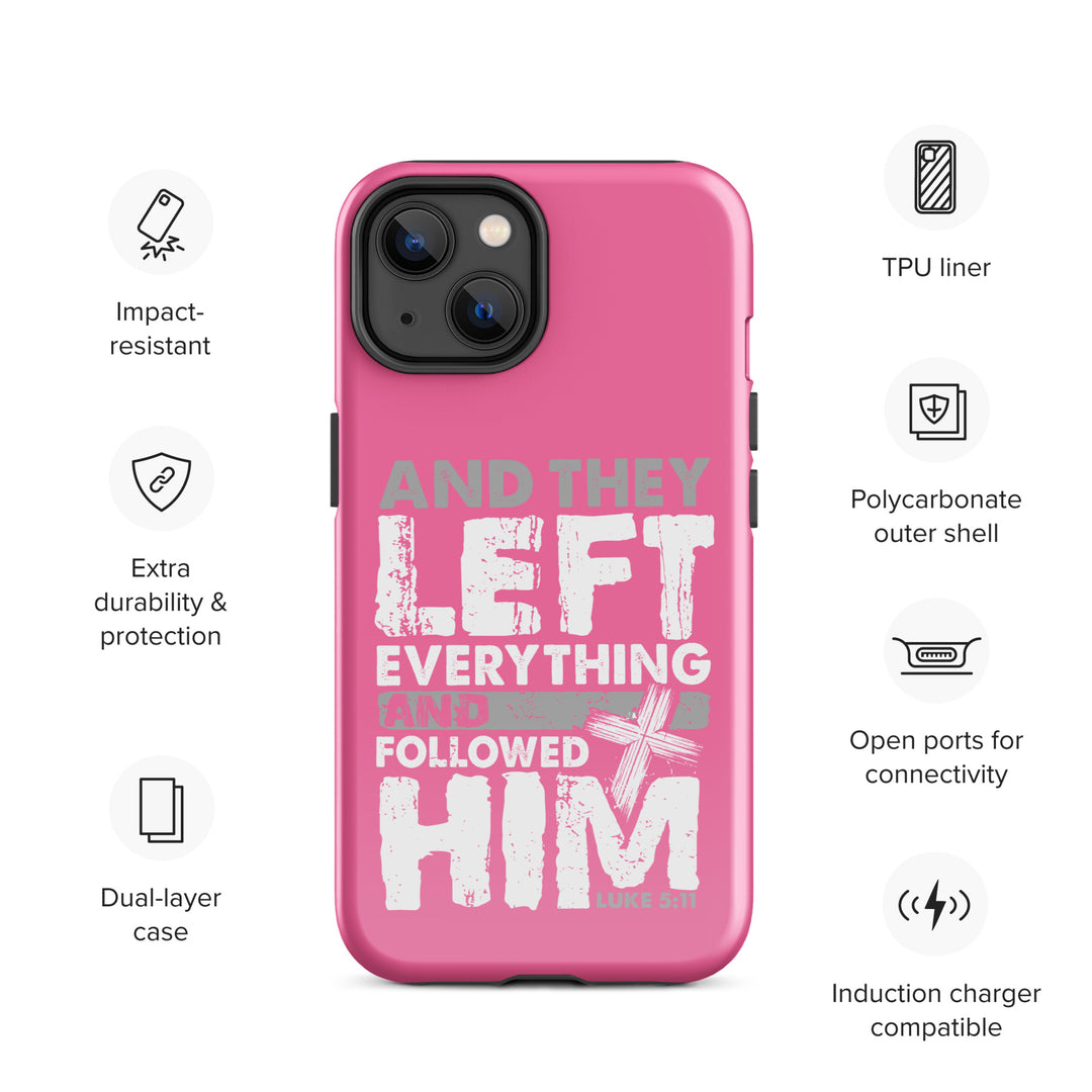 Christian Phone Case Left Everything Cross Pink for iPhone® iPhone® Phone Cases   