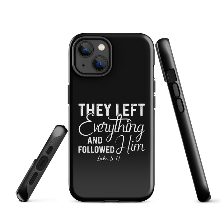 Christian Phone Case Left Everything Black for iPhone® iPhone® Phone Cases   