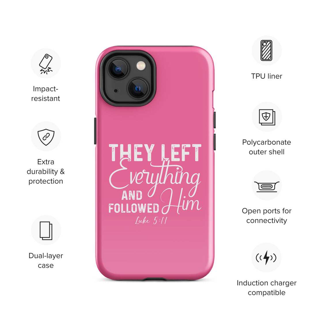 Christian Phone Case Left Everything Pink for iPhone® iPhone® Phone Cases   