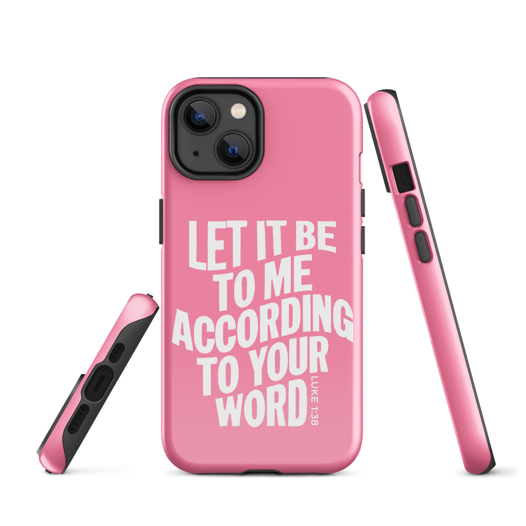 Christian Phone Case According To Your Word Pink  for iPhone® iPhone® Phone Cases   