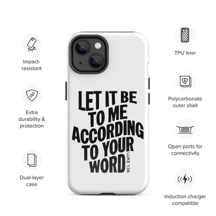 Christian Phone Case According To Your Word White for iPhone® iPhone® Phone Cases   