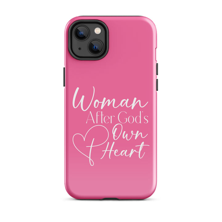 Christian Phone Case Woman After God's Heart Pink for iPhone® iPhone® Phone Cases Glossy iPhone 14 Plus 