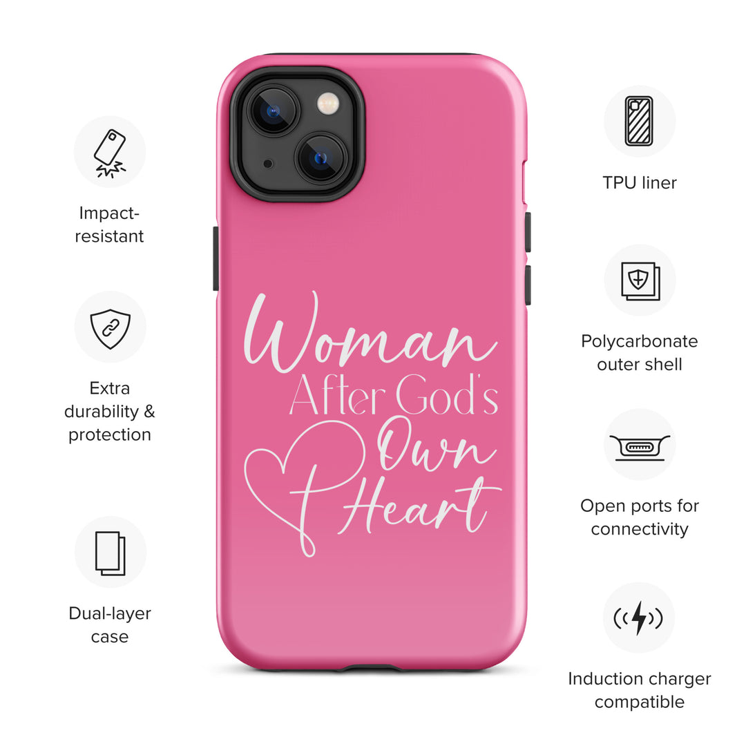 Christian Phone Case Woman After God's Heart Pink for iPhone® iPhone® Phone Cases   