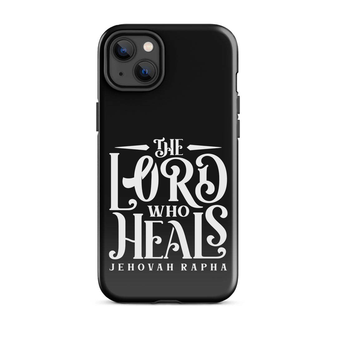 Christian Phone Case The Lord Who Heals Black for iPhone® iPhone® Phone Cases Glossy iPhone 14 Plus 