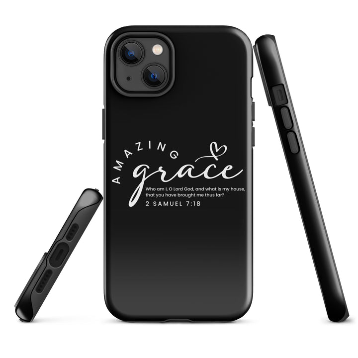 Christian Phone Case Amazing Grace Heart Black for iPhone® iPhone® Phone Cases   