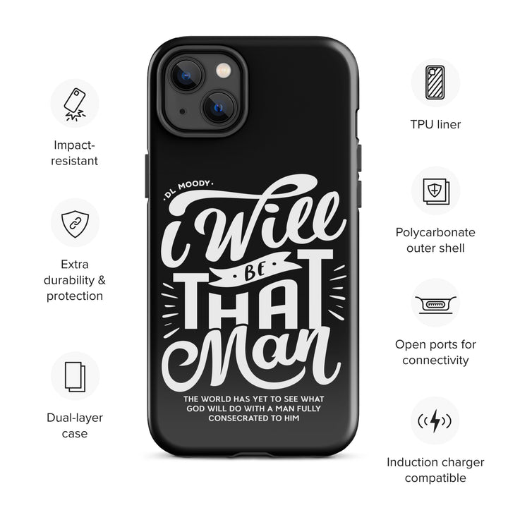 Christian Phone Case I Will Be That Man Black for iPhone® iPhone® Phone Cases   