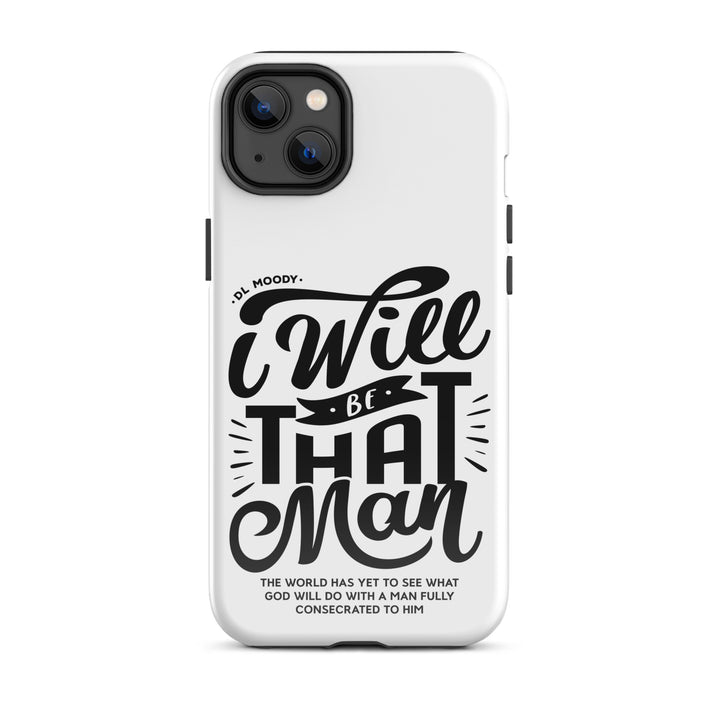 Christian Phone Case I Will Be That Man White for iPhone® iPhone® Phone Cases Glossy iPhone 14 Plus 