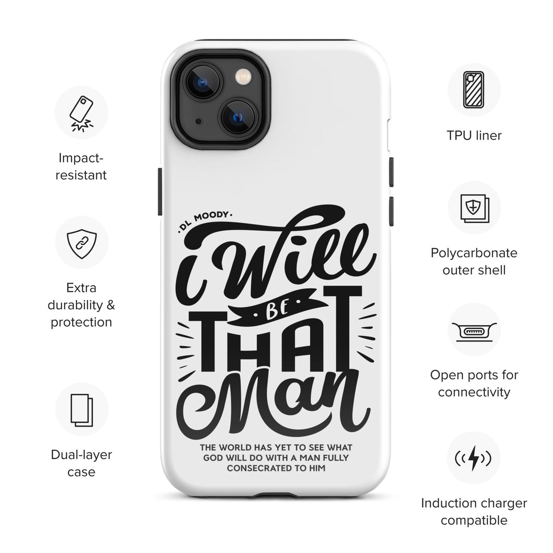 Christian Phone Case I Will Be That Man White for iPhone® iPhone® Phone Cases   