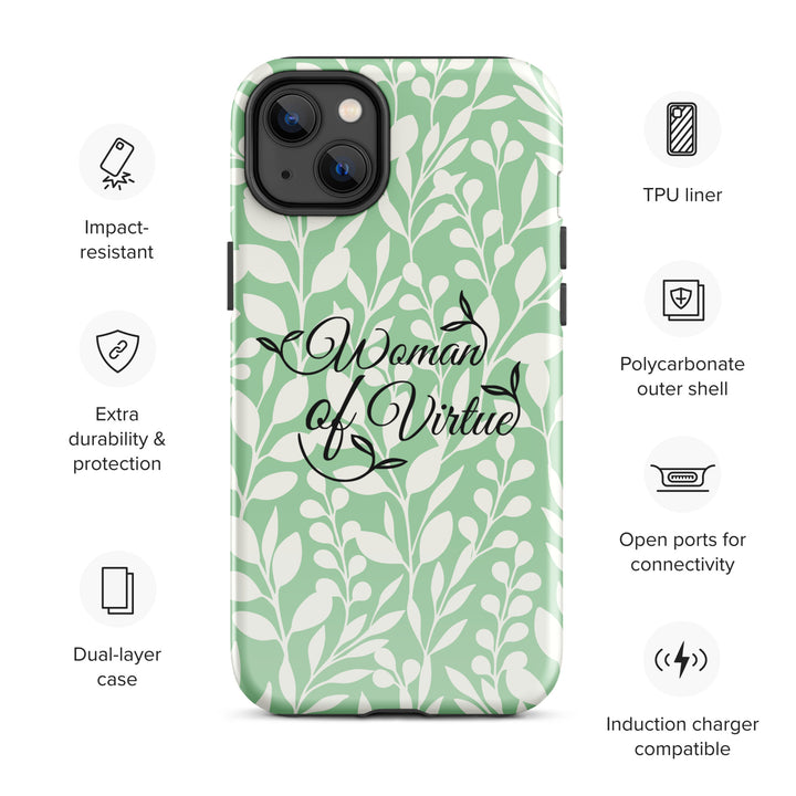 Christian Phone Case Woman of Virtue Green for iPhone® iPhone® Phone Cases   