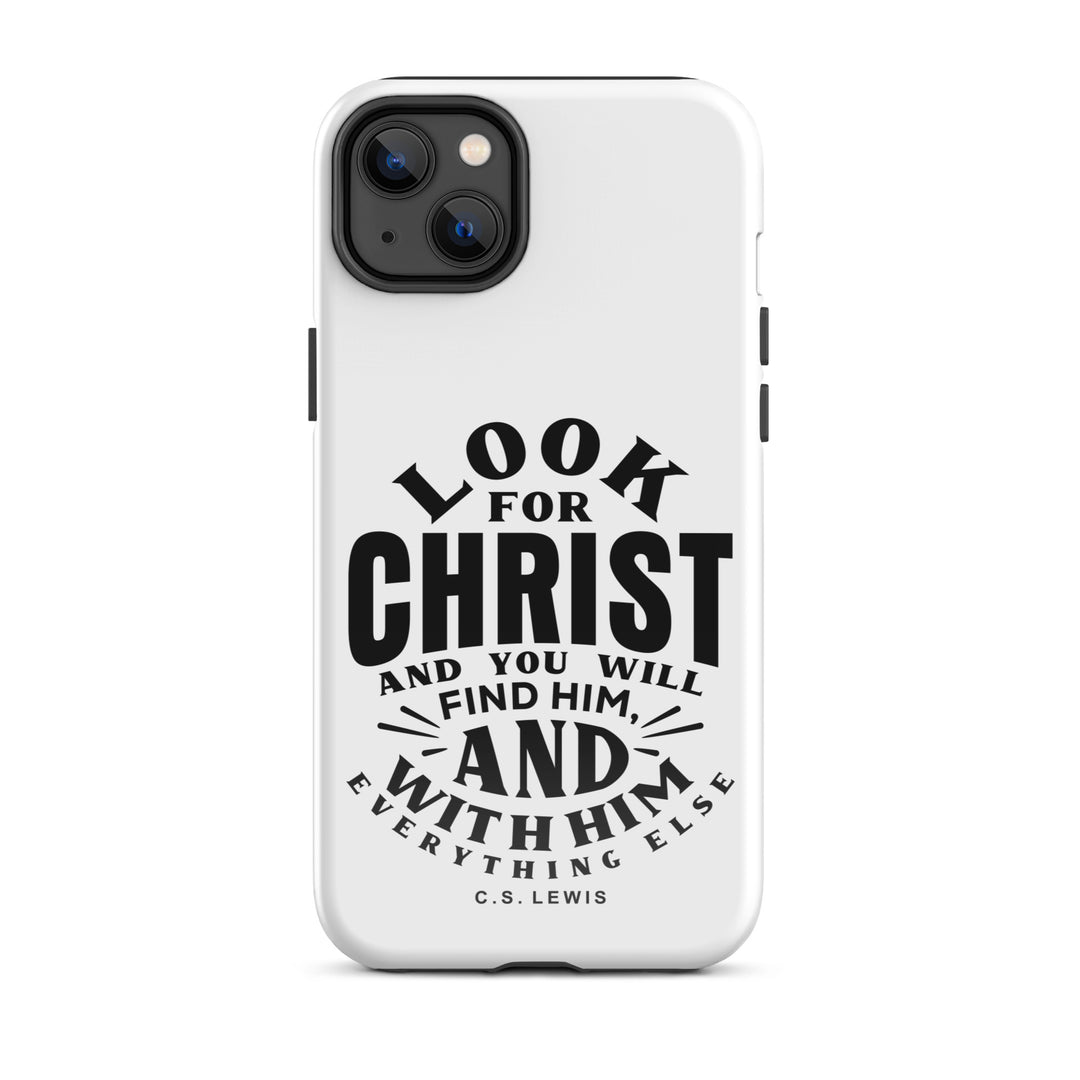 Christian Phone Case Look For Christ White for iPhone® iPhone® Phone Cases Glossy iPhone 14 Plus 