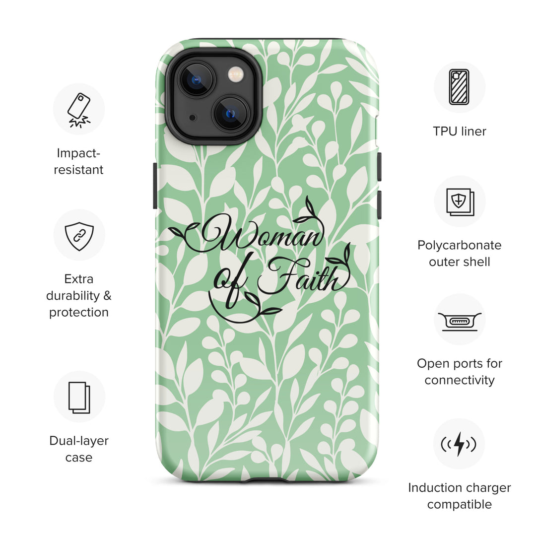 Christian Phone Case Woman of Faith Green for iPhone® iPhone® Phone Cases   