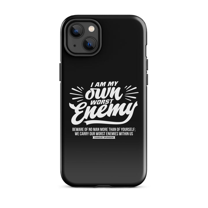 Christian Phone Case Worst Enemy Black for iPhone® iPhone® Phone Cases Glossy iPhone 14 Plus 