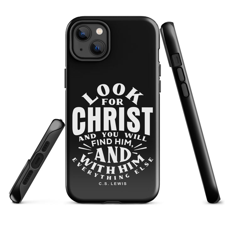 Christian Phone Case Look For Christ Black for iPhone® iPhone® Phone Cases   