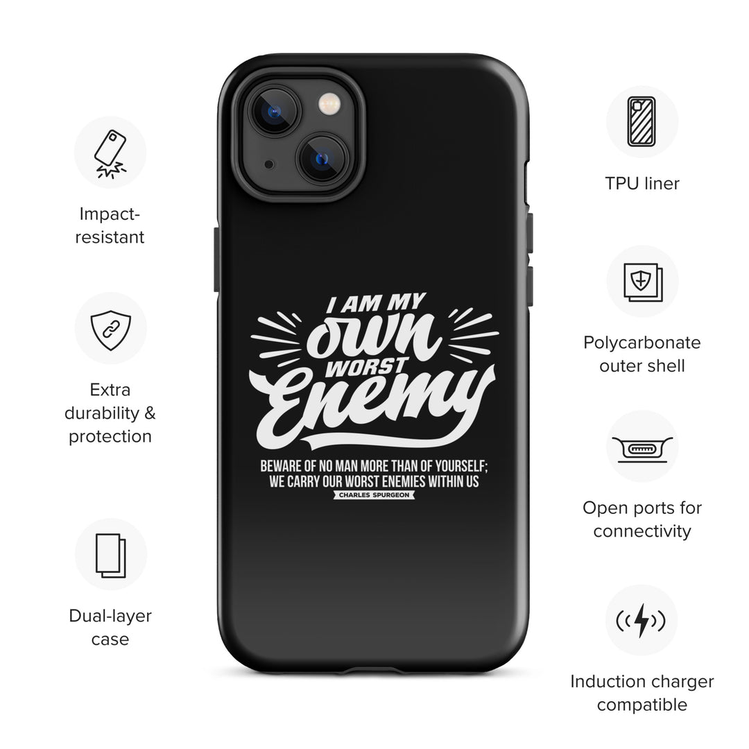 Christian Phone Case Worst Enemy Black for iPhone® iPhone® Phone Cases   