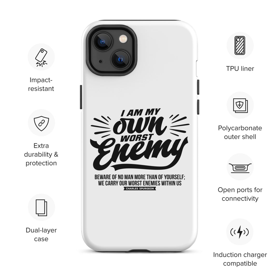 Christian Phone Case Worst Enemy White for iPhone® iPhone® Phone Cases   