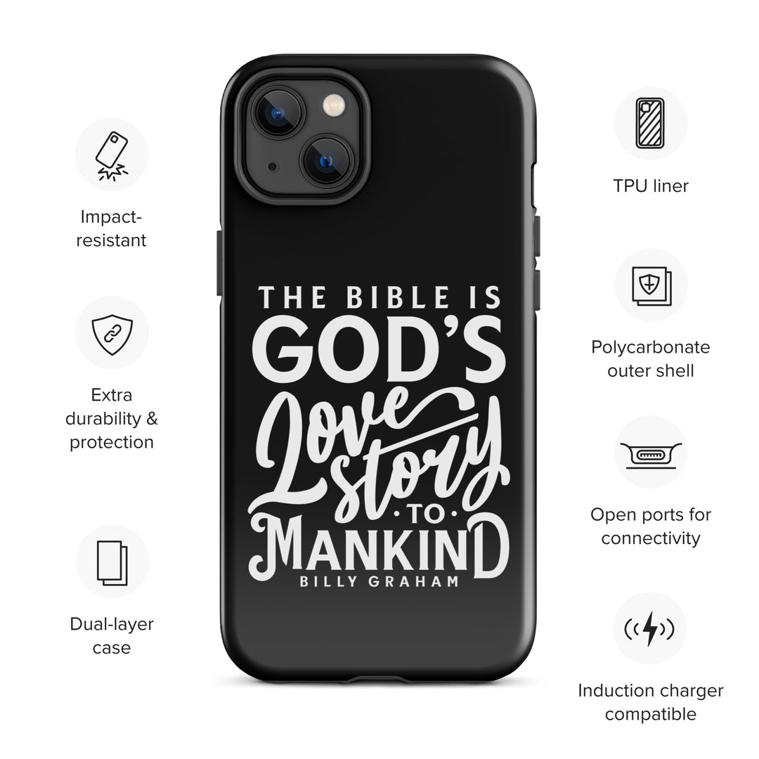 Christian Phone Case God's Love Story Black for iPhone® iPhone® Phone Cases   