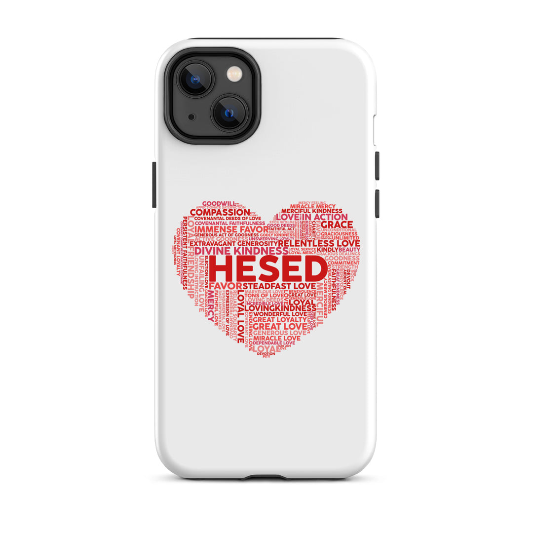 Christian Phone Case Hesed Heart White for iPhone® iPhone® Phone Cases Glossy iPhone 14 Plus 