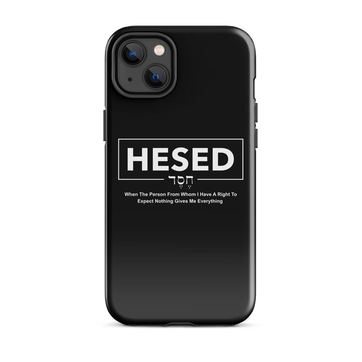 Christian Phone Case Hesed Everything Black for iPhone® iPhone® Phone Cases Glossy iPhone 14 Plus 