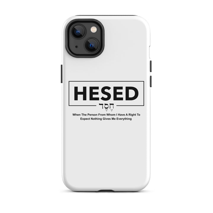 Christian Phone Case Hesed Everything White for iPhone® iPhone® Phone Cases Glossy iPhone 14 Plus 