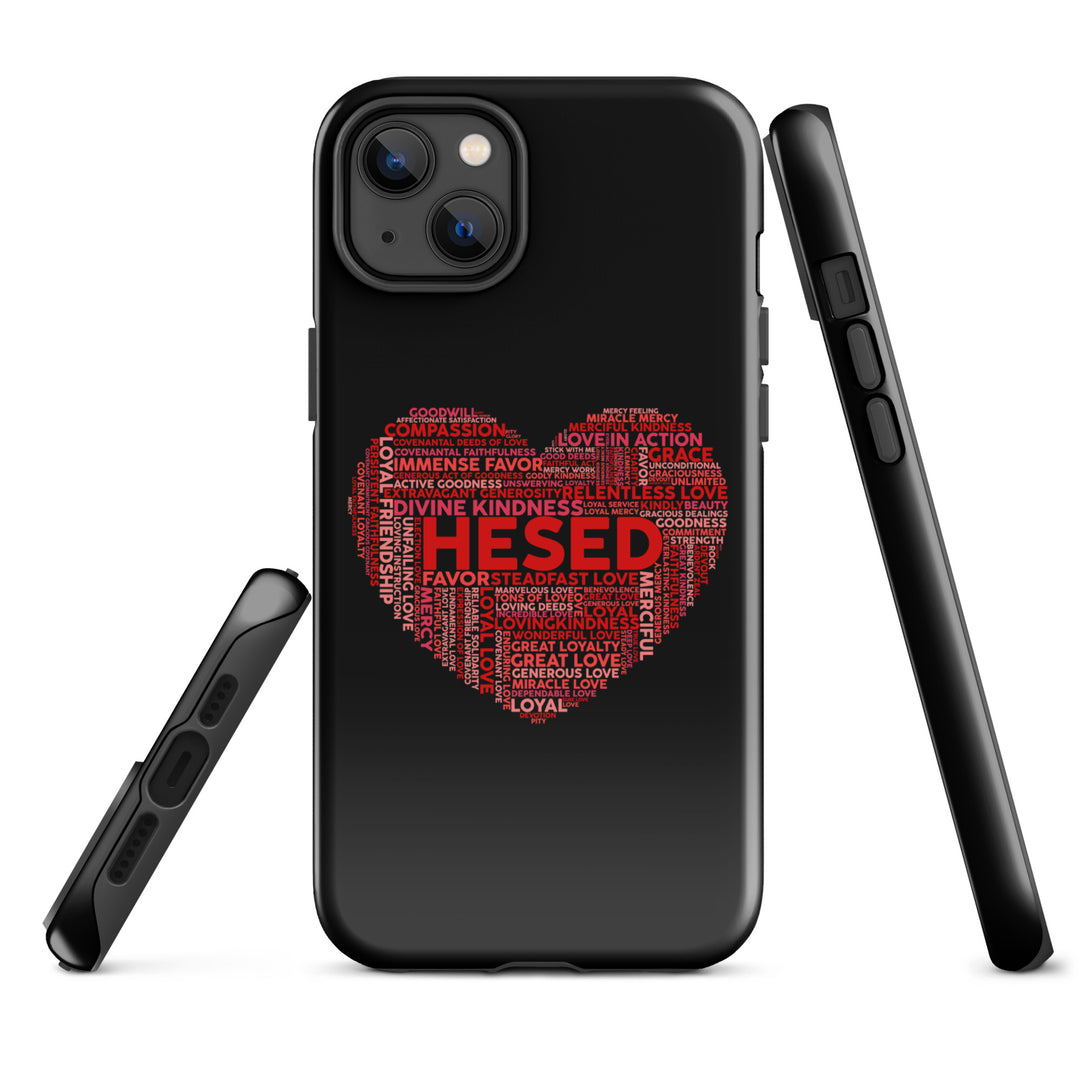 Christian Phone Case Hesed Heart Black for iPhone® iPhone® Phone Cases   