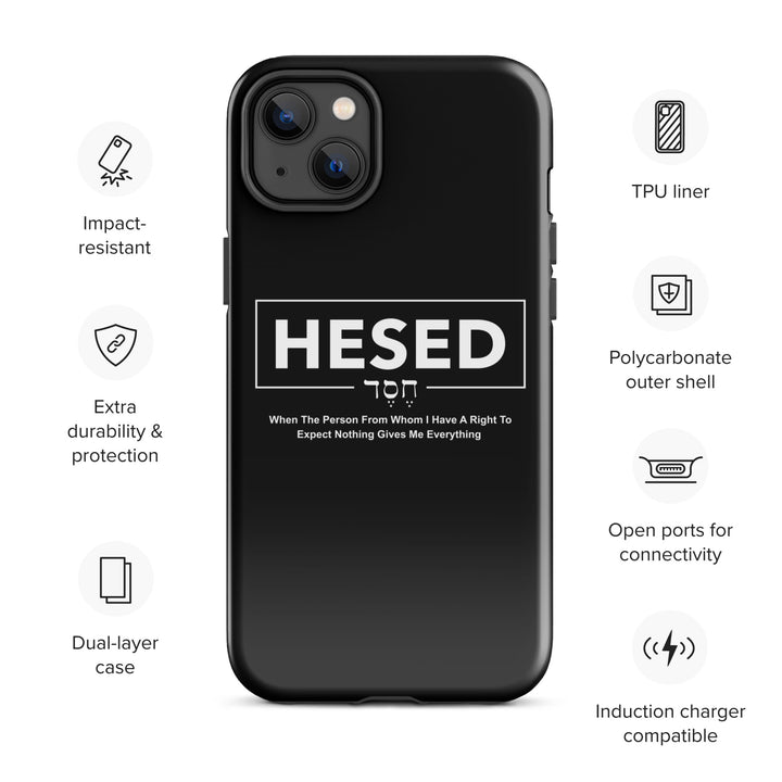 Christian Phone Case Hesed Everything Black for iPhone® iPhone® Phone Cases   