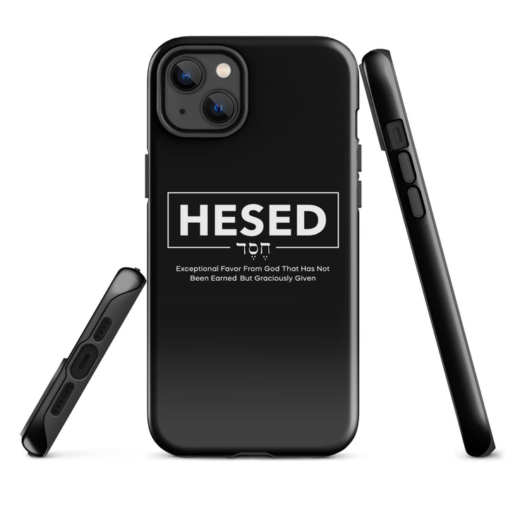 Christian Phone Case Hesed Hebrew Exceptional Favor Black for iPhone® iPhone® Phone Cases   