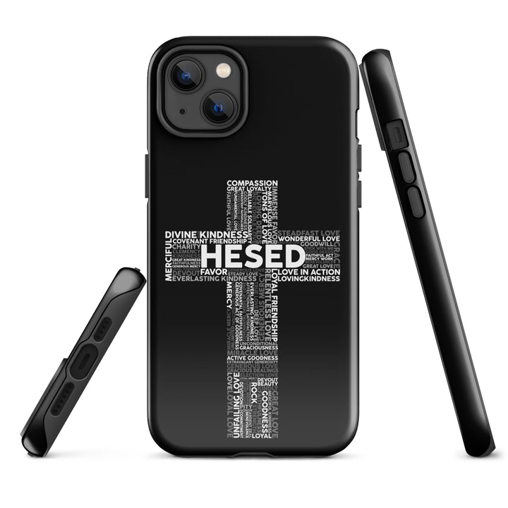 Christian Phone Case Hesed Cross Black for iPhone® iPhone® Phone Cases   