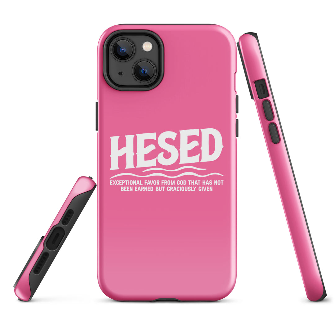 Christian Phone Case Hesed Exceptional Favor Pink for iPhone® iPhone® Phone Cases   