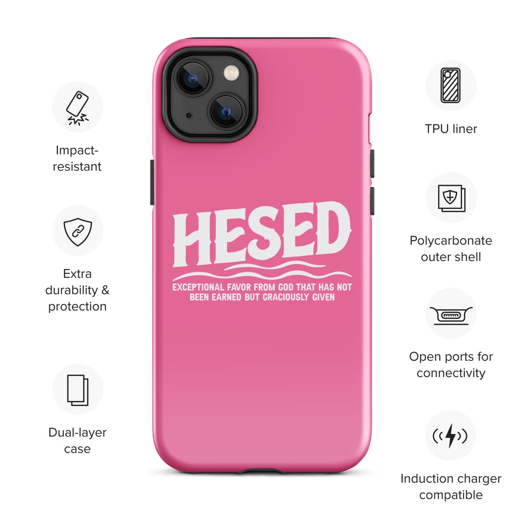 Christian Phone Case Hesed Exceptional Favor Pink for iPhone® iPhone® Phone Cases   