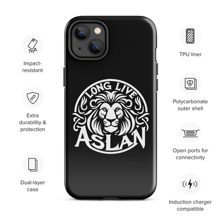 Christian Phone Case Long Live Aslan Black for iPhone® iPhone® Phone Cases   