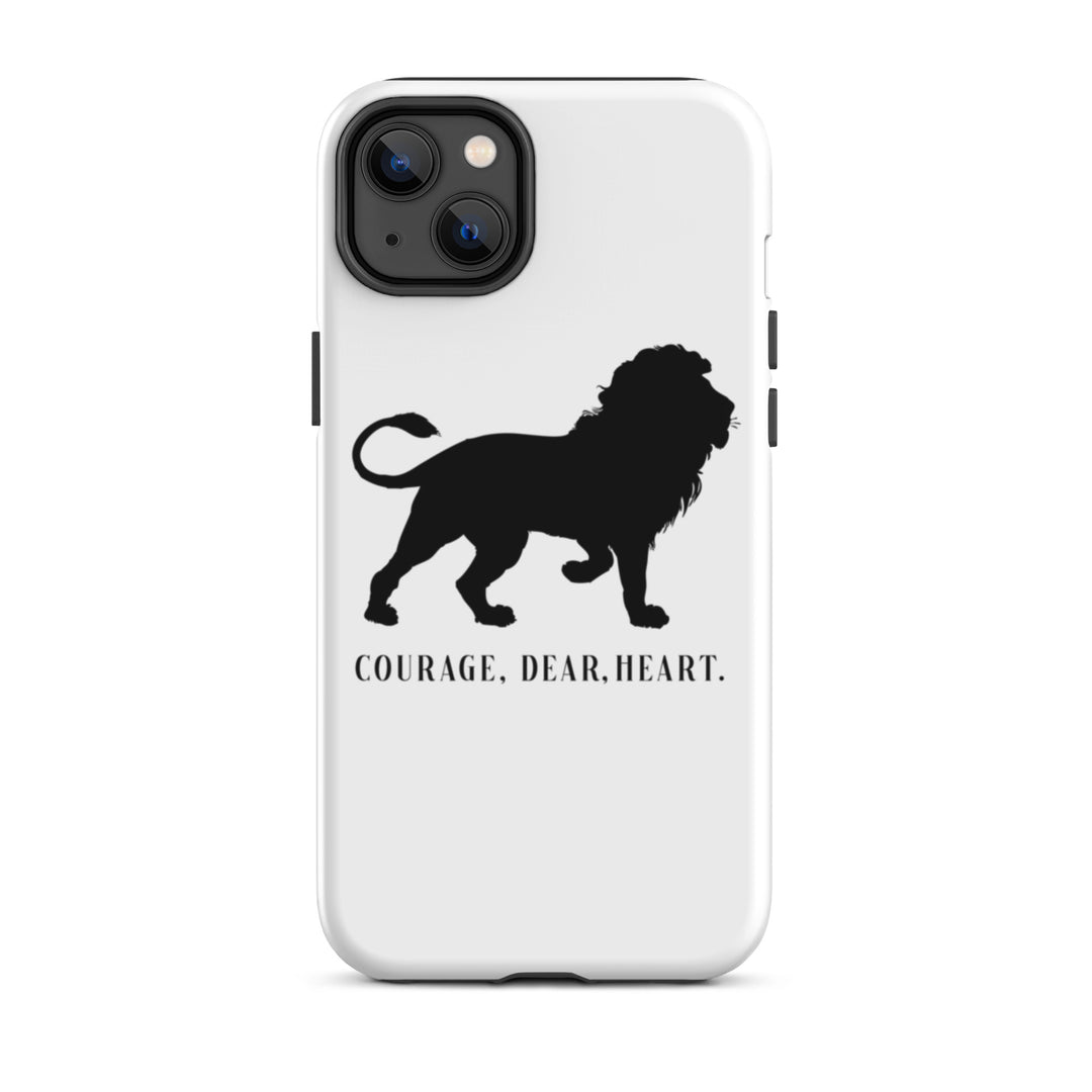 Christian Phone Case Courage Dear Heart White for iPhone® iPhone® Phone Cases Glossy iPhone 14 Plus 