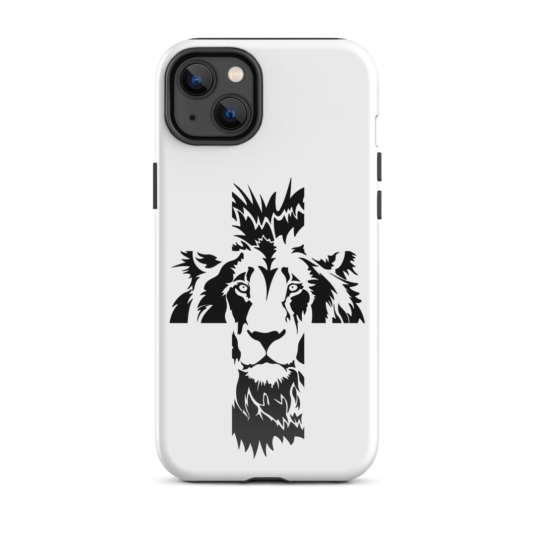 Christian Phone Case Aslan Cross White for iPhone® iPhone® Phone Cases Glossy iPhone 14 Plus 