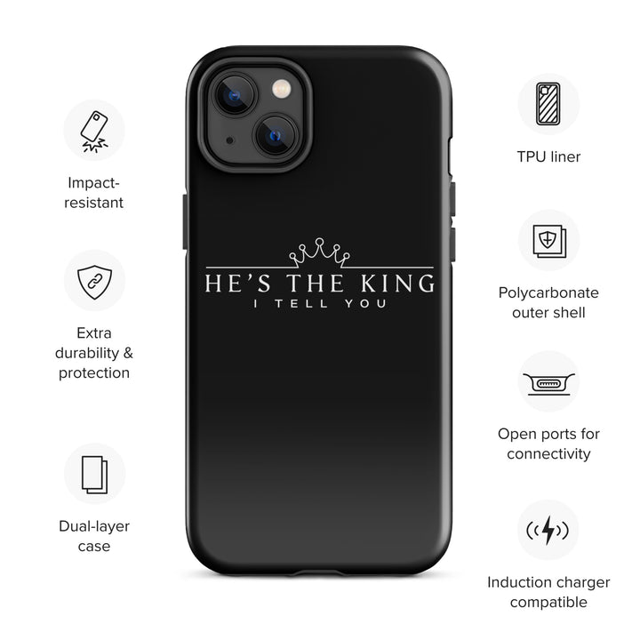 Christian Phone Case He's The King Black for iPhone® iPhone® Phone Cases   