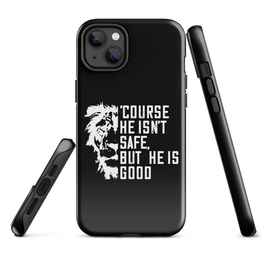 Christian Phone Case for iPhone® 'Course He Isn't Safe Black iPhone® Phone Cases   