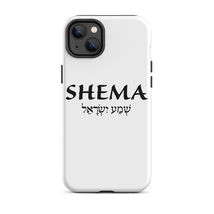 Christian Phone Case Shema Hebrew White for iPhone® iPhone® Phone Cases Glossy iPhone 14 Plus 