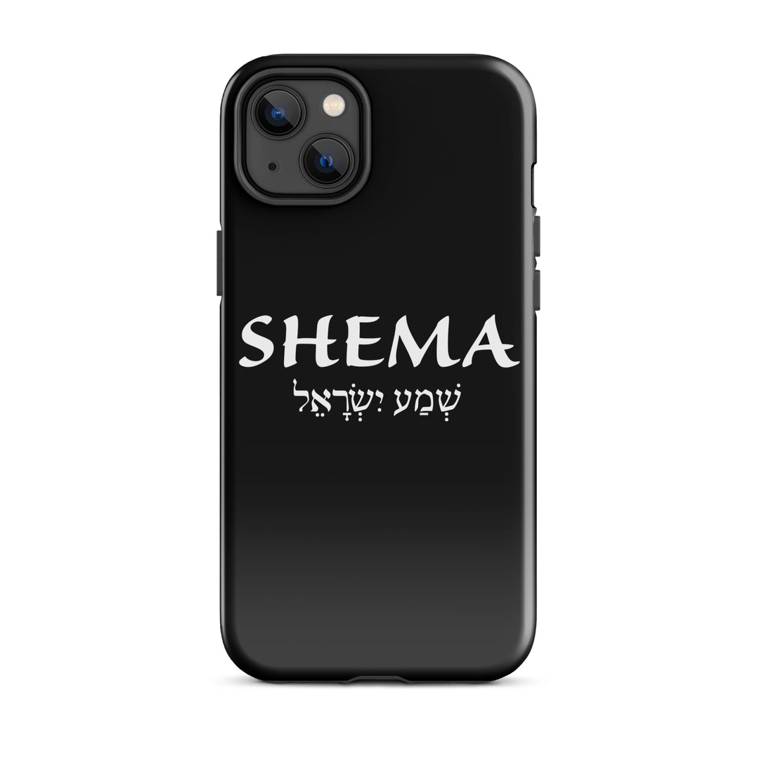 Christian Phone Case Shema Hebrew Black for iPhone® iPhone® Phone Cases Glossy iPhone 14 Plus 