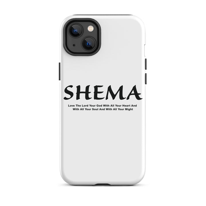 Christian Phone Case Shema Love The Lord White for iPhone® iPhone® Phone Cases Glossy iPhone 14 Plus 