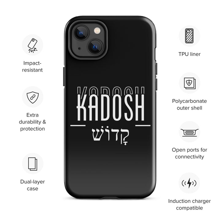 Christian Phone Case Kadosh Hebrew Black for iPhone® iPhone® Phone Cases   