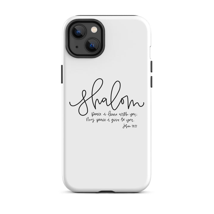 Christian Phone Case Shalom White for iPhone® iPhone® Phone Cases Glossy iPhone 14 Plus 