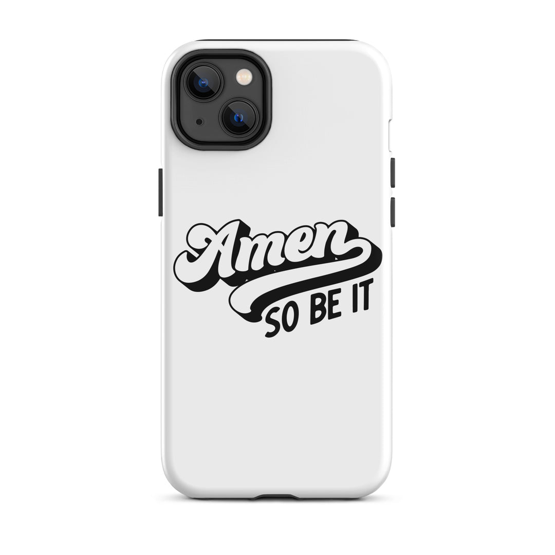 Christian Phone Case Amen So Be It White for iPhone® iPhone® Phone Cases Glossy iPhone 14 Plus 