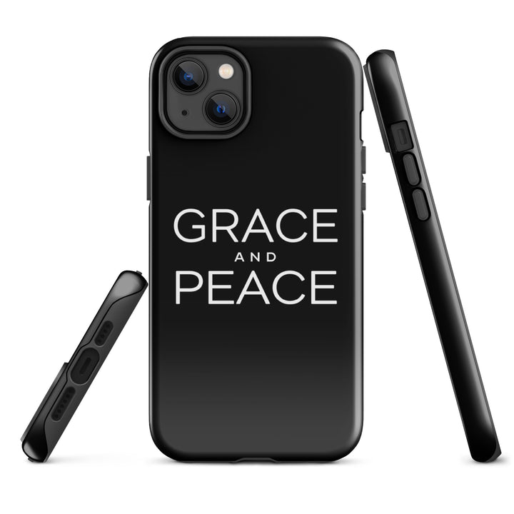 Christian Phone Case Grace and Peace Black for iPhone® iPhone® Phone Cases   