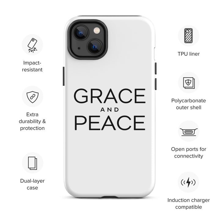 Christian Phone Case Grace and Peace White for iPhone® iPhone® Phone Cases   