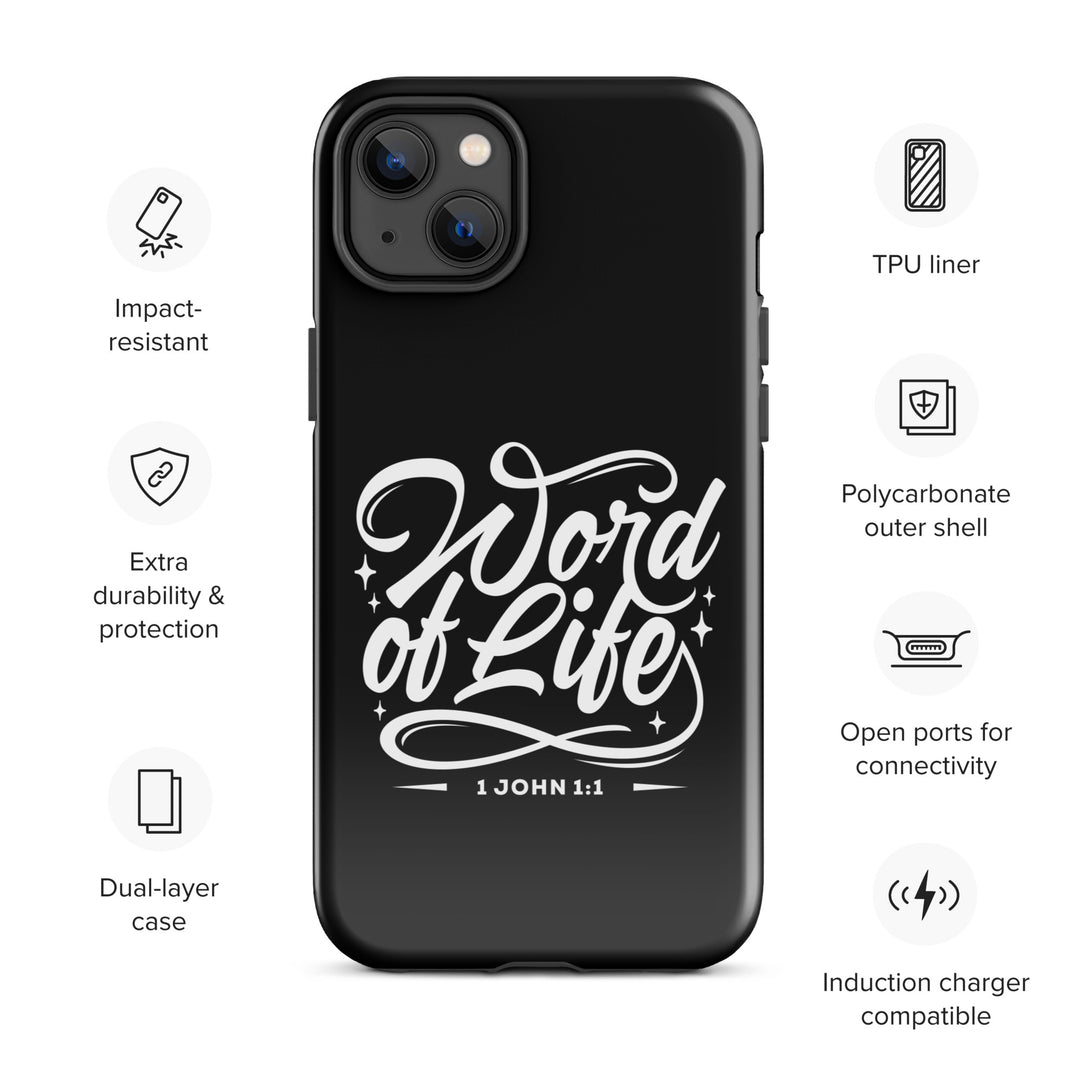 Christian Phone Case Word of Life Black for iPhone® iPhone® Phone Cases   