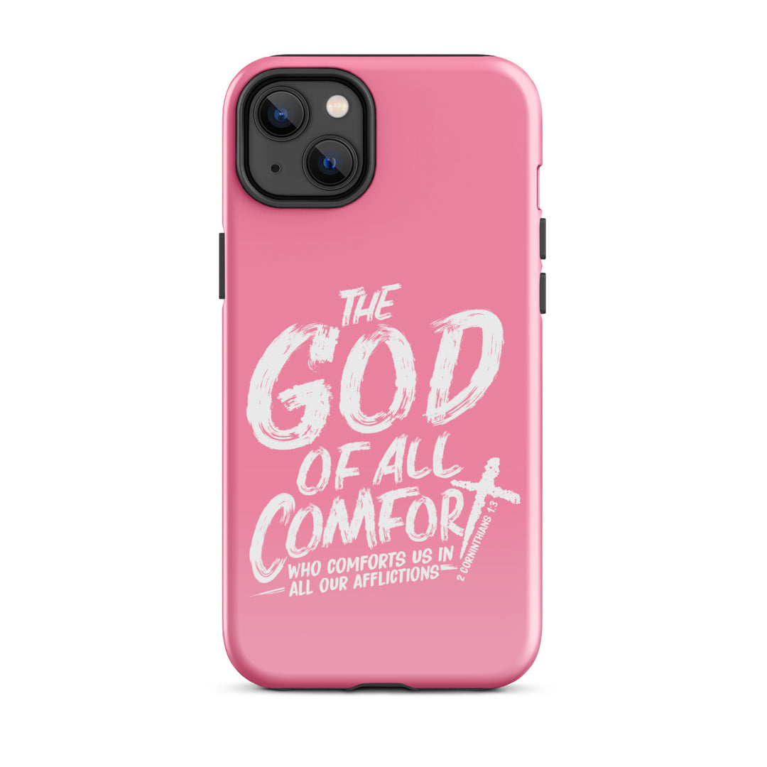 Christian Phone Case God of All Comfort Pink for iPhone® iPhone® Phone Cases Glossy iPhone 14 Plus 