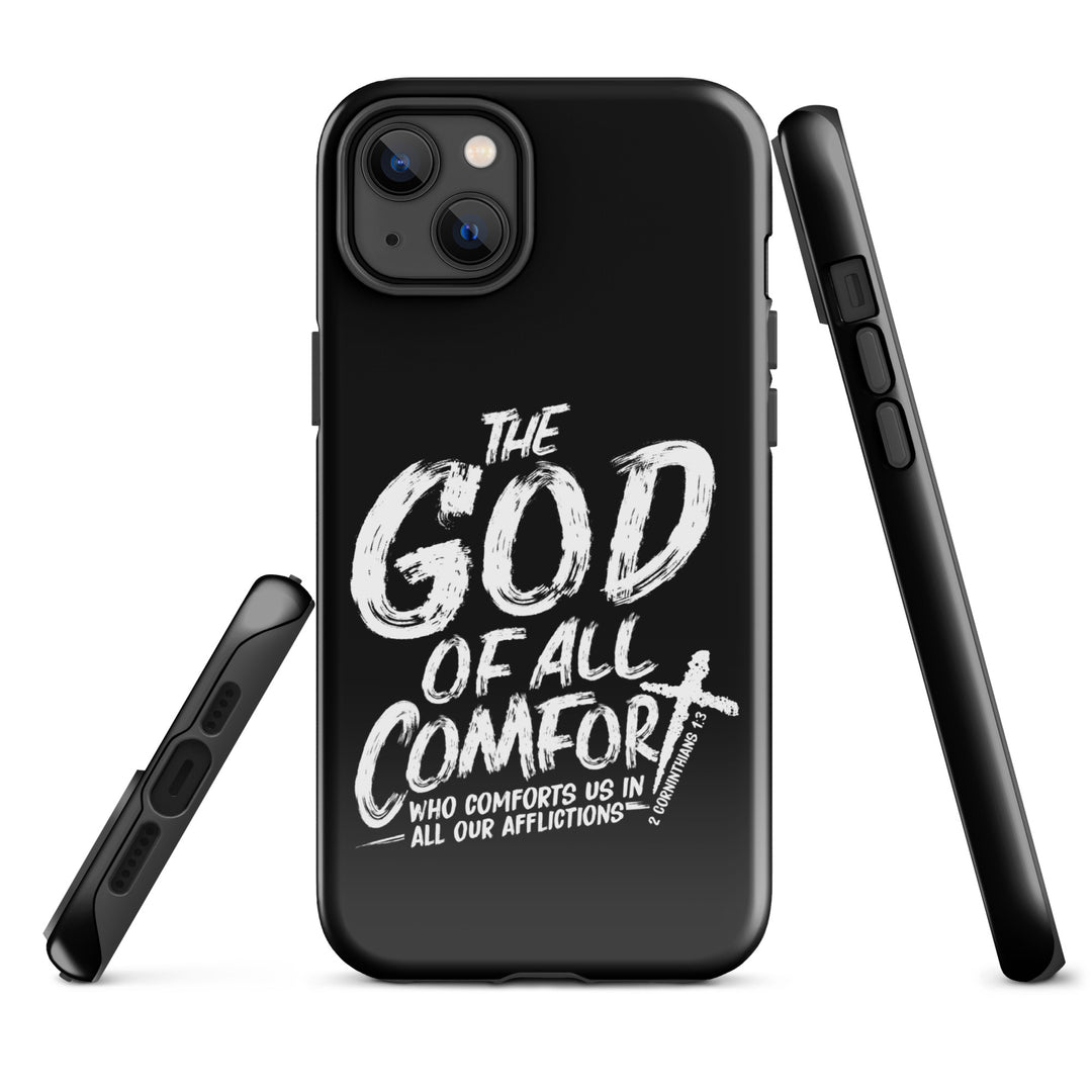 Christian Phone Case God of All Comfort Black for iPhone® iPhone® Phone Cases   