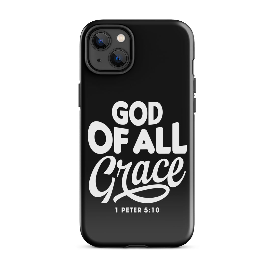 Christian Phone Case God of All Grace Black for iPhone® iPhone® Phone Cases Glossy iPhone 14 Plus 